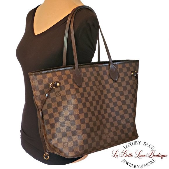Louis Vuitton Handbags - LOUIS Vuitton Neverfull MM Damier Ebene Brown